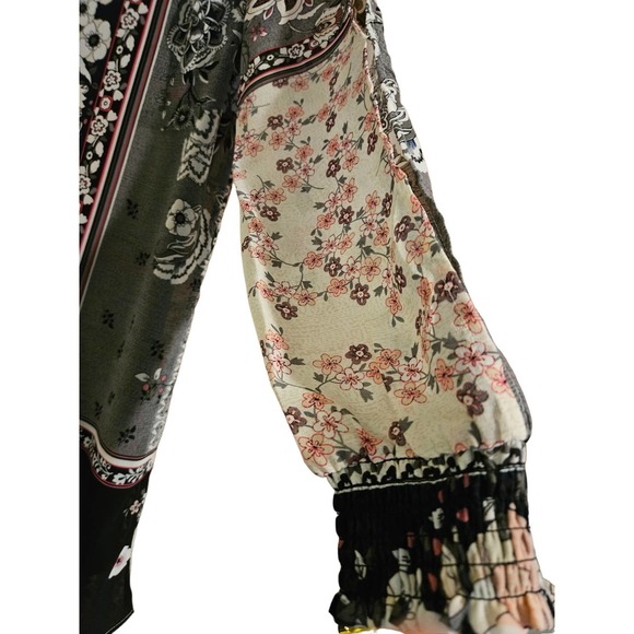 MAURICE'S Multi Printed Asian Bohemian Gypsy Inspired Shift Dress  Size Small - Picture 3 of 8